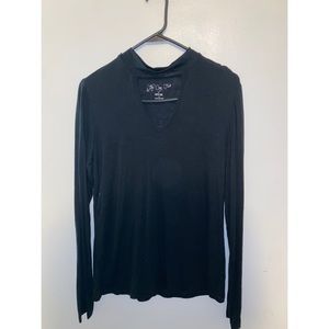 Hippie Rose Choker Black Shirt